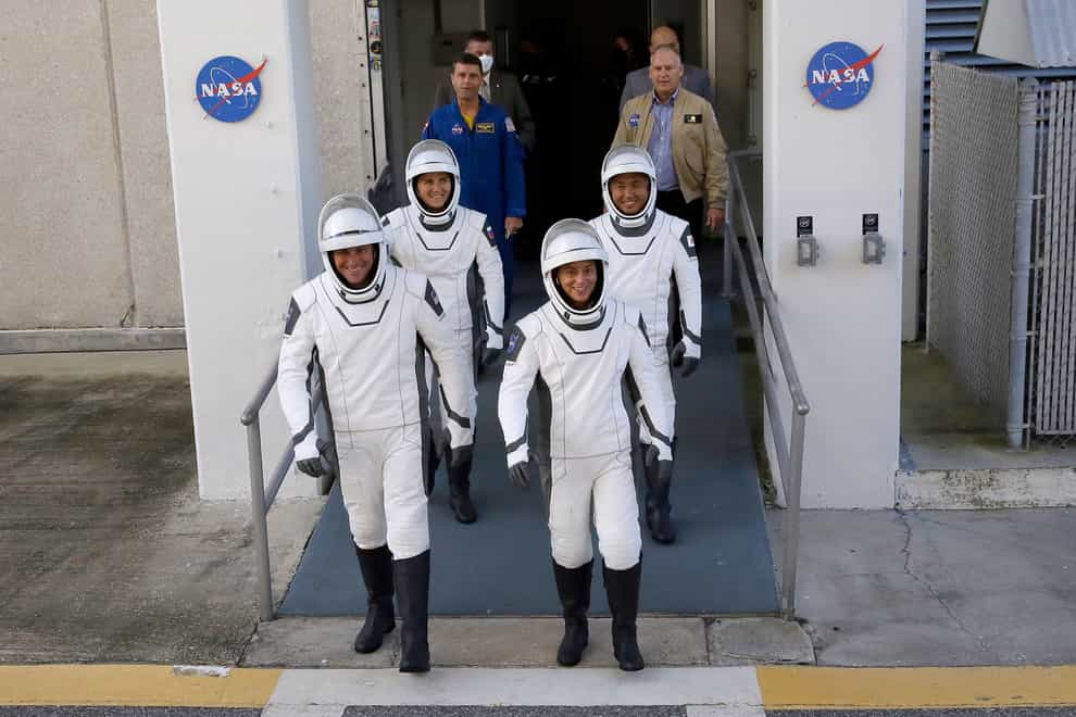 SpaceX Crew5 astronauts, who are on a mission to the International Space Station (John Raoux/AP)