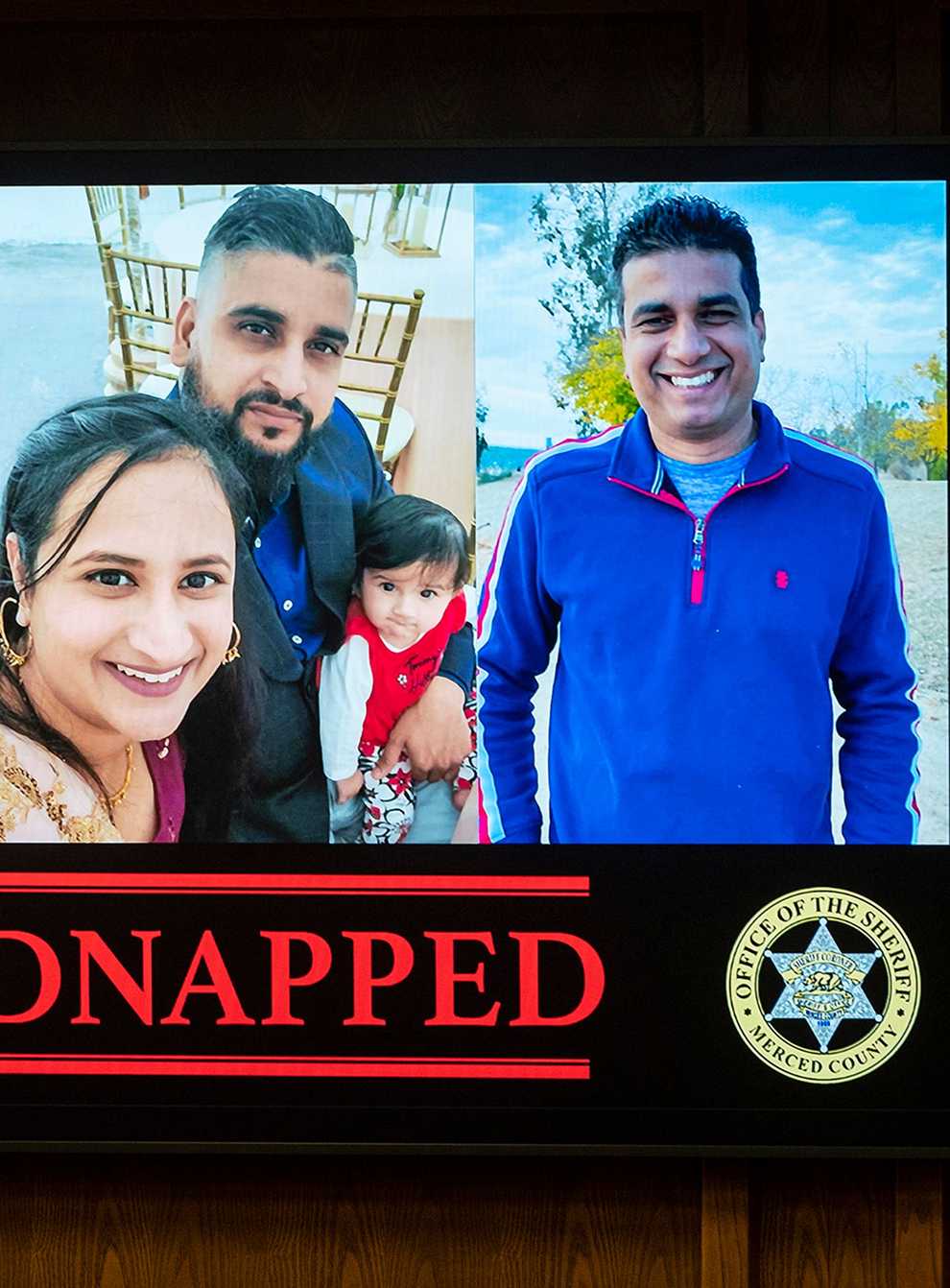 A baby girl and three other family members who were kidnapped at gunpoint have been found dead in a central California orchard (Andrew Kuhn/The Merced Sun-Star/AP)