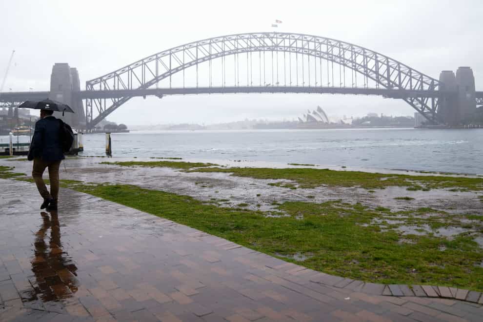 Sydney has notched up its wettest year in more than 160 years of records (Mark Baker/AP)