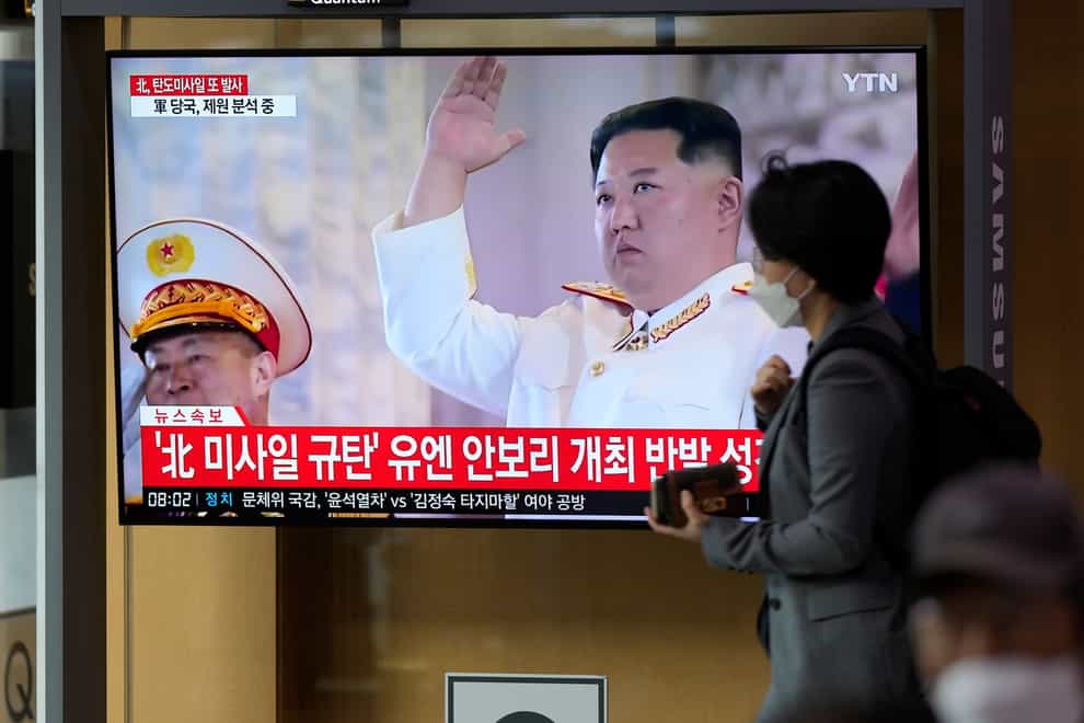 North Korea launched two ballistic missiles towards its eastern waters on Thursday (Lee Jin-man/AP)