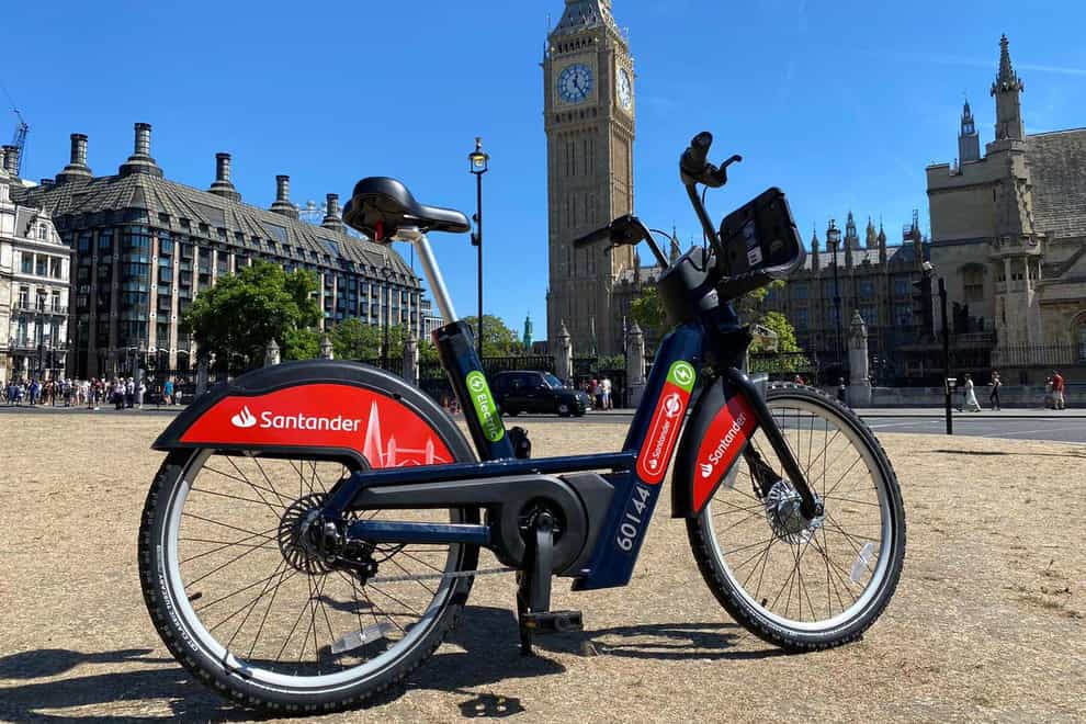 Electric bikes have been added to Transport for London’s cycle hire scheme (TfL/PA)