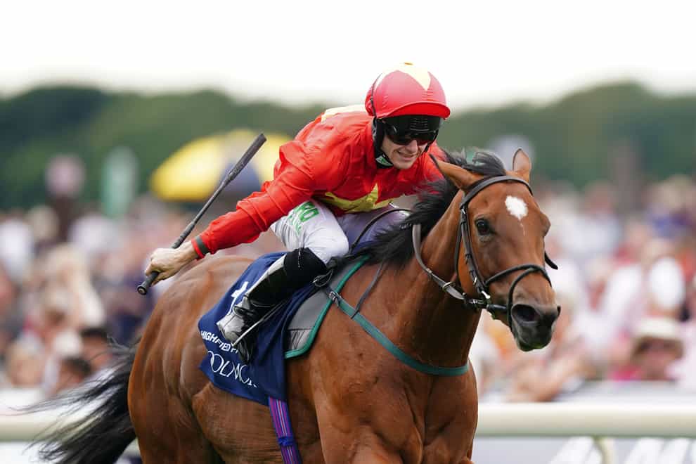 Highfield Princess ridden by Jason Hart on their way to winning the Coolmore Wootton Bassett Nunthorpe Stakes on during day three of the Ebor Festival at York Racecourse. Picture date: Friday August 19, 2022.