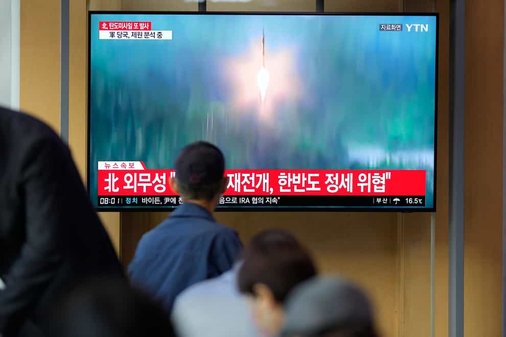 North Korea flew 12 warplanes near its border with South Korea on Thursday, prompting the South to scramble 30 military planes in response, officials in Seoul said (Lee Jin-man/AP)