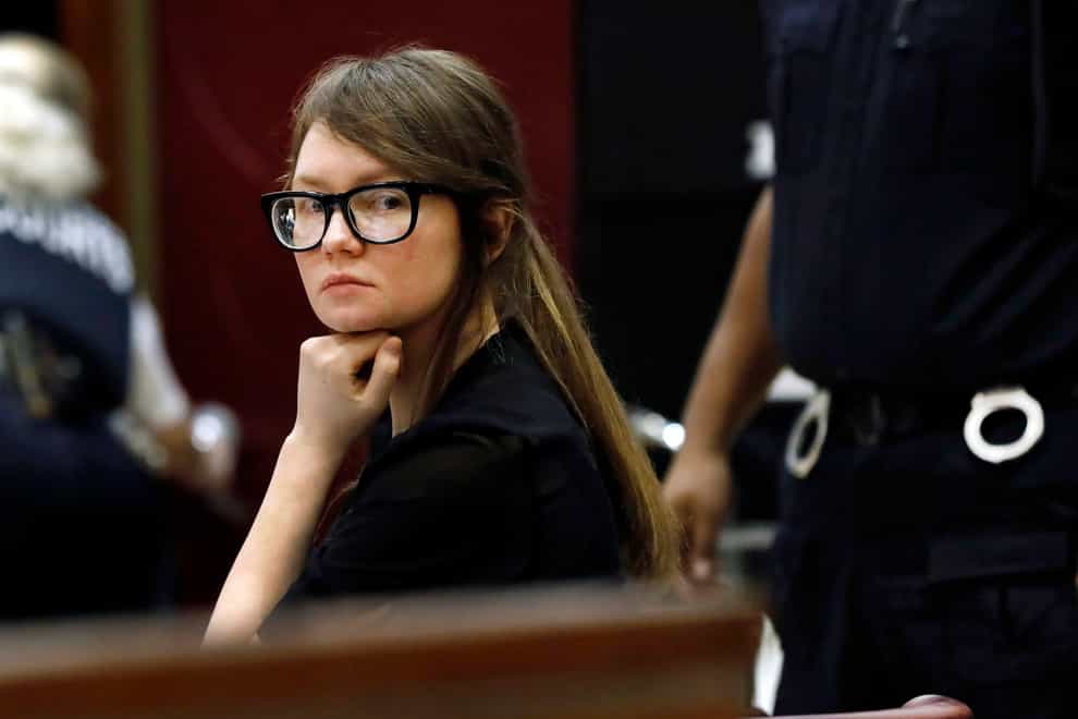 Anna Sorokin sits at the defence table during jury deliberations in her trial at New York State Supreme Court, April 25, 2019, in New York. A U.S. immigration judge cleared the way Wednesday, Oct. 5. 2022, for fake German heiress Anna Sorokin to be released from detention to home confinement while she fights deportation, if she meets certain conditions (Richard Drew/AP/PA)