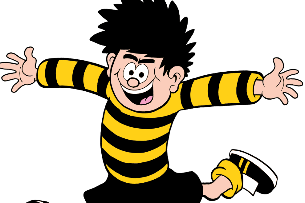 Beano is turning its iconic Dennis comic strip yellow to support YoungMinds’ #HelloYellow campaign in support of World Mental Health Day (Beano/PA)
