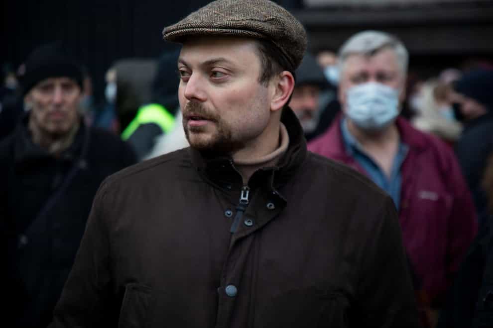 Chairman of the Boris Nemtsov Foundation Vladimir Kara-Murza Jr takes part in a rally in support of jailed Russian opposition activist Alexei Navalny in central Moscow, Russia (Alamy/PA)