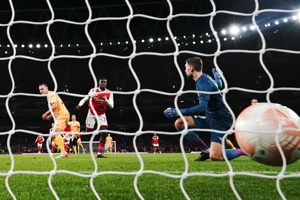 Eddie Nketiah scored for Arsenal (Nick Potts/PA)