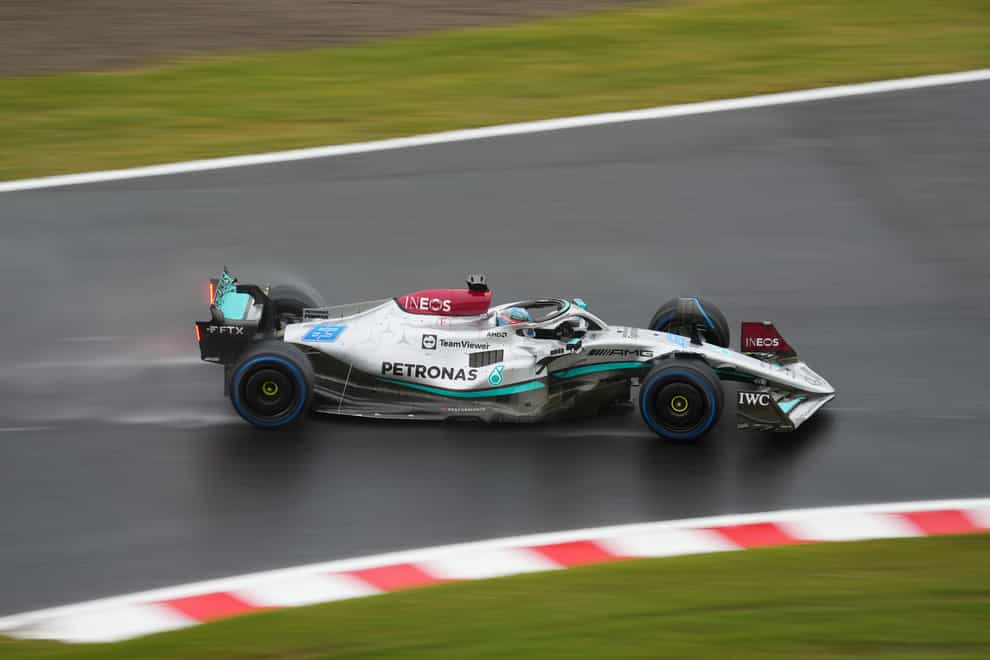 George Russell set the pace as Mercedes went one-two in second practice for the Japanese Grand Prixm(Toru Hanai/AP)