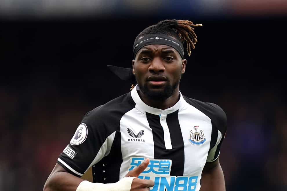 Newcastle’s Allan Saint-Maximin could return from a four-game injury lay-off against Brentford (Adam Davy/PA)
