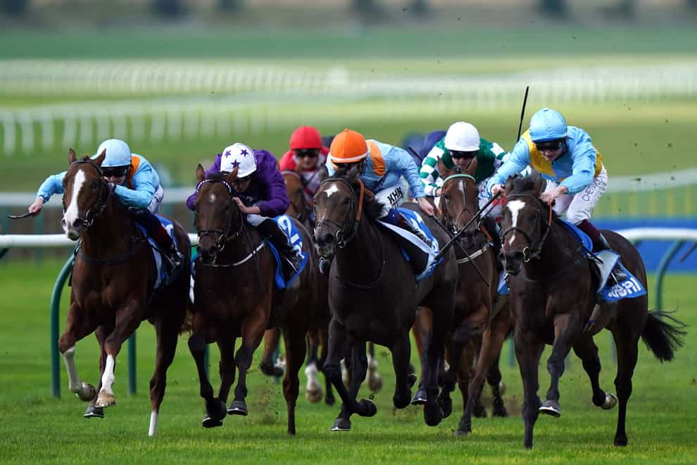 Rumstar (right) on his way to winning the Cornwallis Stakes at Newmarket (Tim Goode/PA)