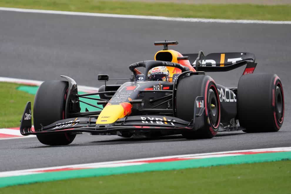 Championship leader Max Verstappen set the pace in final practice ahead of the Japanese Grand Prix. (Toru Hanai/AP)