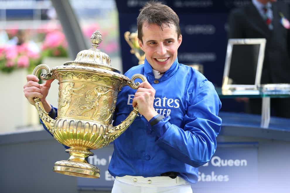 William Buick after winning the King George on Adayar (Nigel French/PA)