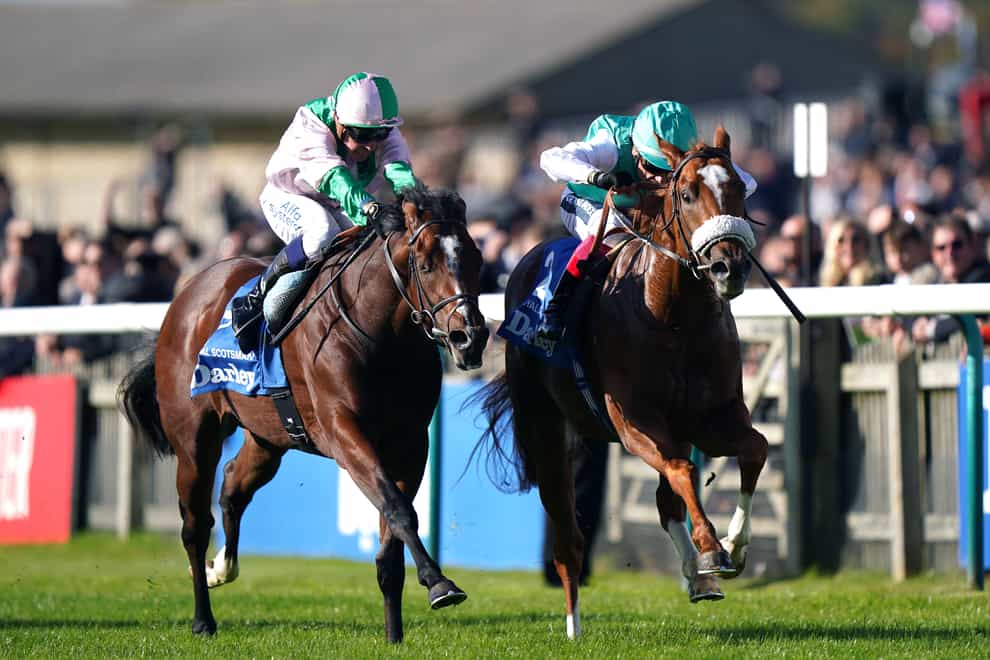 Chaldean (right) holds off Royal Scotsman (Tim Goode/PA)