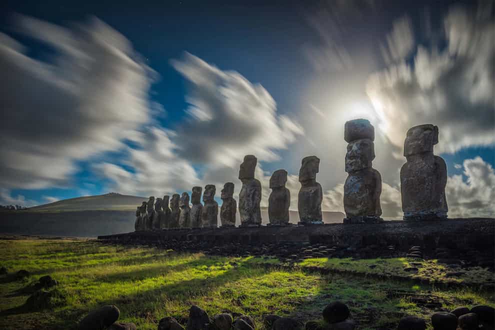 Some of the 800 moais on Chile’s Easter Island (Alamy/PA)