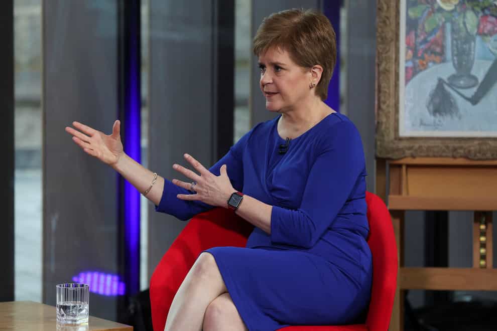 First Minister Nicola Sturgeon was speaking ahead of arguments being made to the Supreme Court over Holyrood’s power to hold a second referendum (Russell Cheyne/PA)