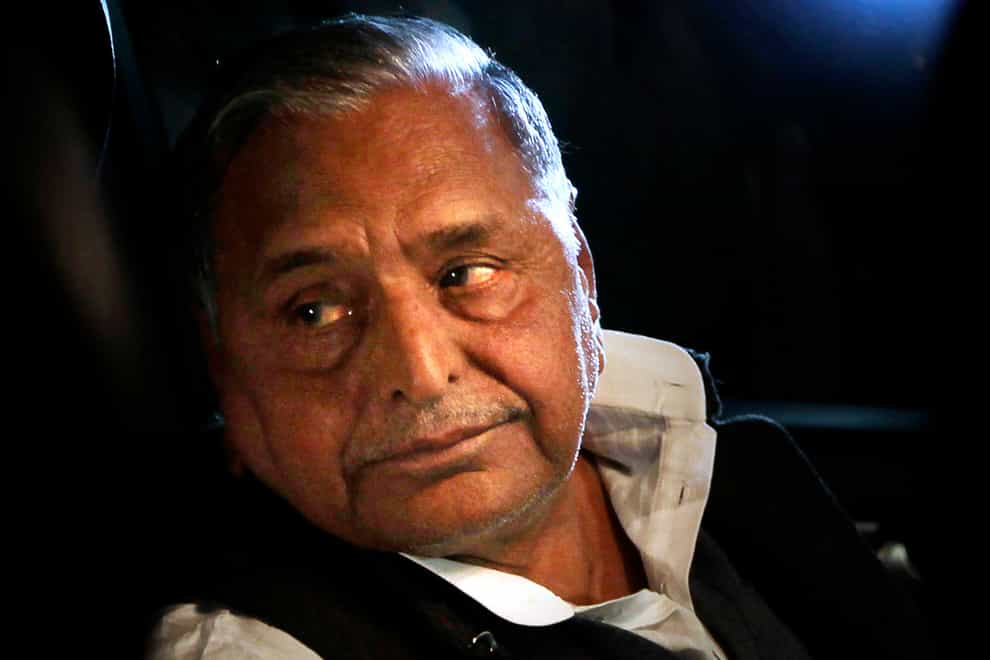 Mulayam Singh Yadav, India’s former defence minister and a veteran socialist leader, has died at the age of 82 after a prolonged illness (Manish Swarup/AP)