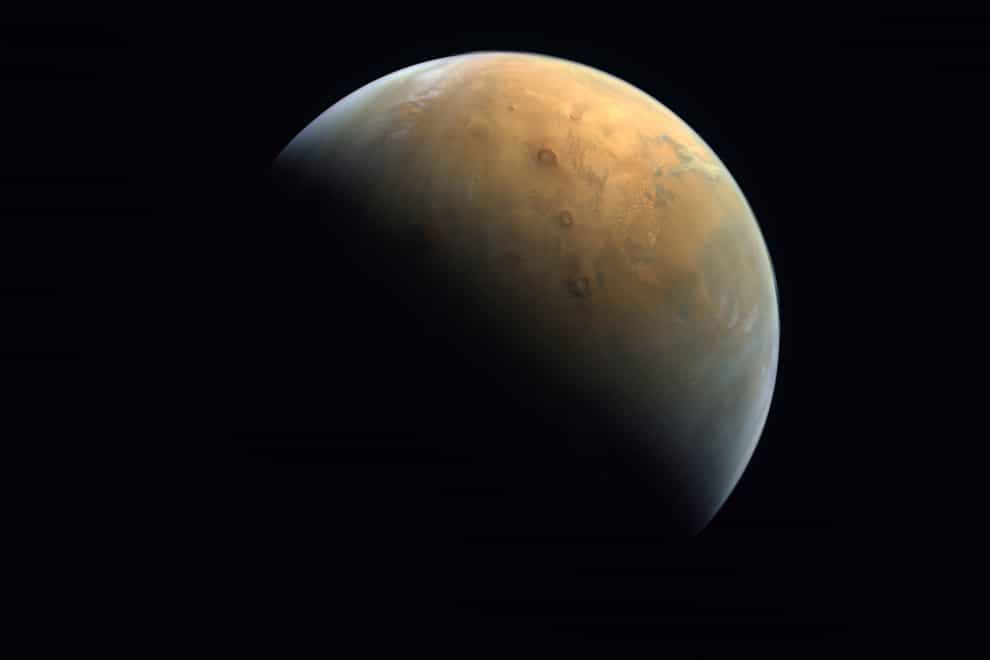 The planet Mars (Mohammed bin Rashid Space Centre/UAE Space Agency/AP)