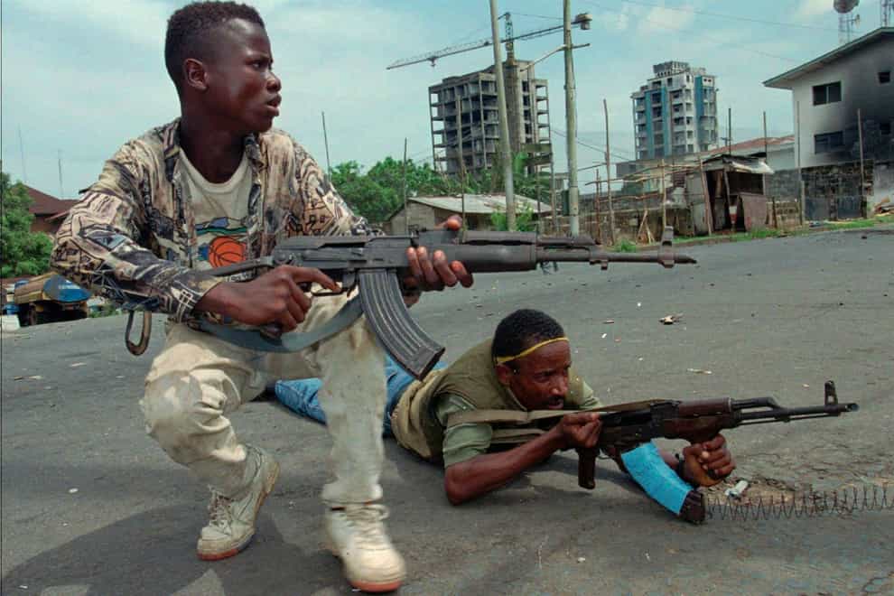 Fighters from the United Liberation Movement of Liberia in Monrovia in 1996 (Jean-Marc Bouju/AP)