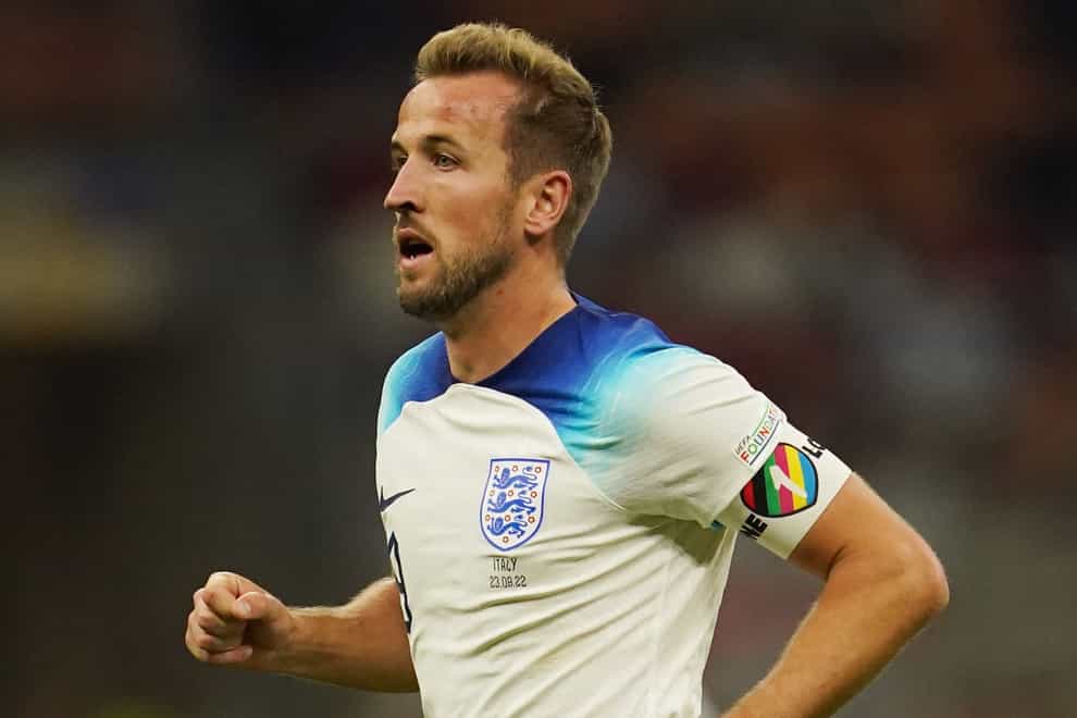 England are prepared to let Harry Kane wear the OneLove armband, pictured, even if FIFA do not give it approval (Nick Potts/PA)