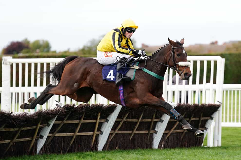 Sharp Note and Micheal Nolan landed the Central Roofing ‘National Hunt’ Maiden Hurdle at Hereford (David Davies/PA)