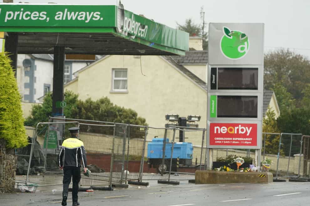 Ten victims lost their lives in the blast at a service station in Creeslough, Co Donegal (Brian Lawless/PA)