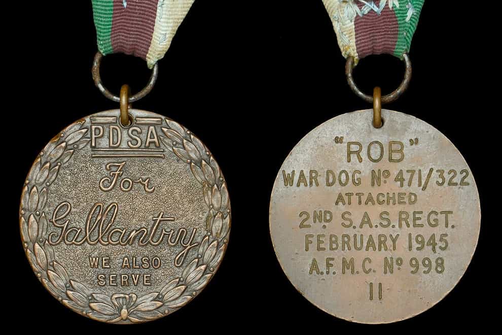 Rob the Dog’s Dickin Medal, which has been sold at auction (Noonans)