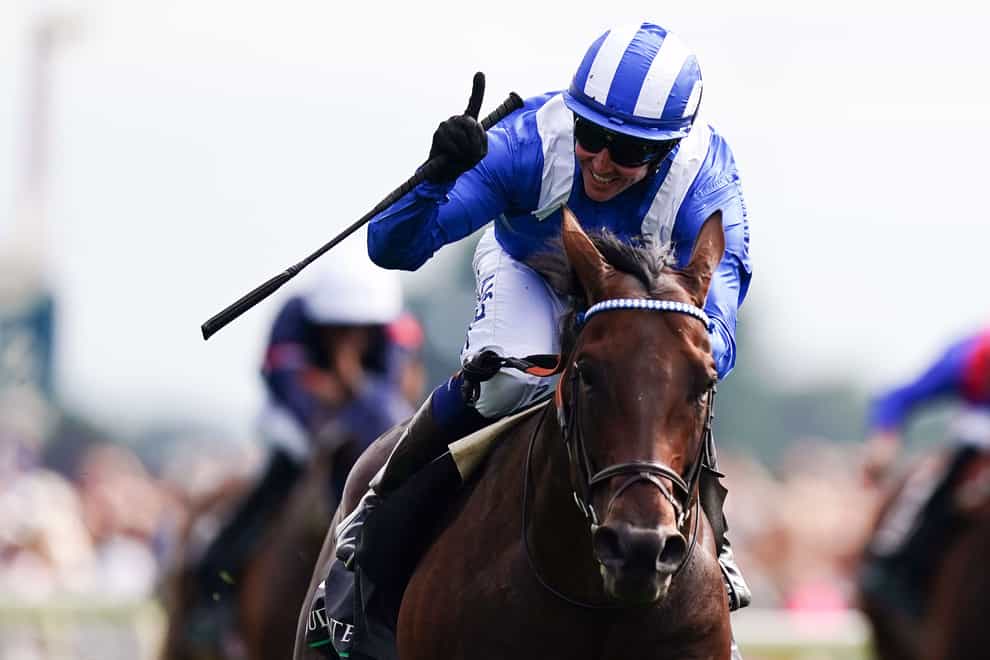 Baaeed ridden by Jim Crowley on their way to winning the Juddmonte International Stakes on day one of the Ebor Festival at York Racecourse. Picture date: Wednesday August 17, 2022.