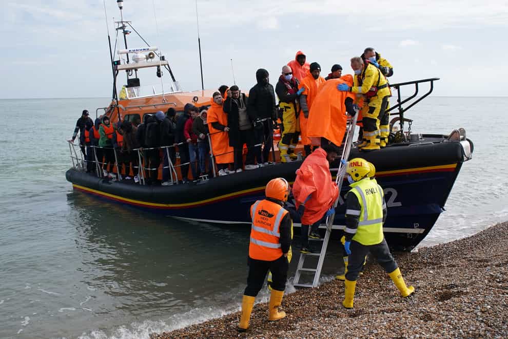 More than 75,000 migrants have arrived in the UK after crossing the Channel since current records began four years ago, figures show (Gareth Fuller/PA)