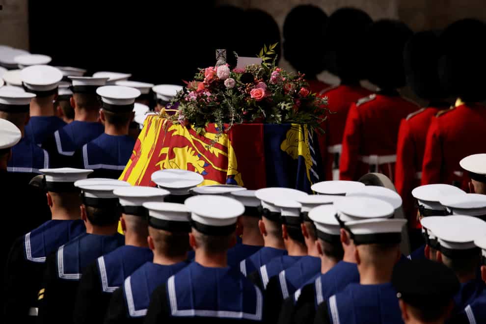 The Queen’s funeral procession (Alkis Konstantinidis/PA)