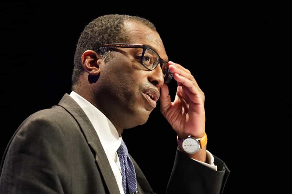Chancellor Kwasi Kwarteng said ‘let’s see’ when asked about a U-turn on corporation tax (Stefan Rousseau/PA)