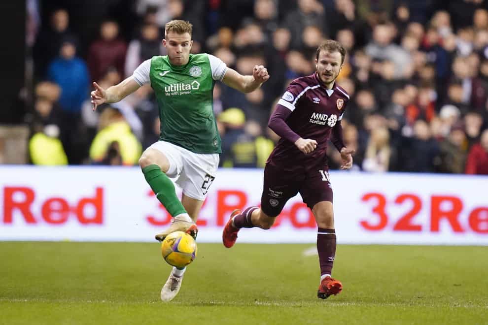 Chris Cadden knows Hibernian need to be brave against Celtic (Jane Barlow/PA)