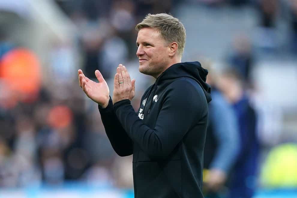 Head coach Eddie Howe is convinced Newcastle can be as big as Manchester United (Owen Humphreys/PA)