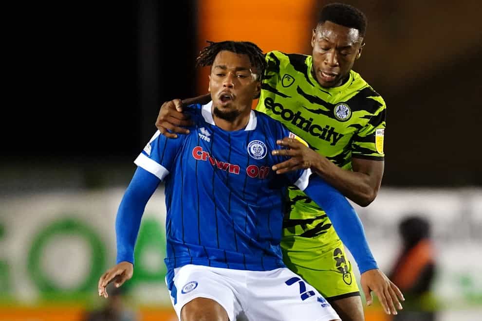 Rochdale’s Tahvon Campbell (left) remains out (David Davies/PA)