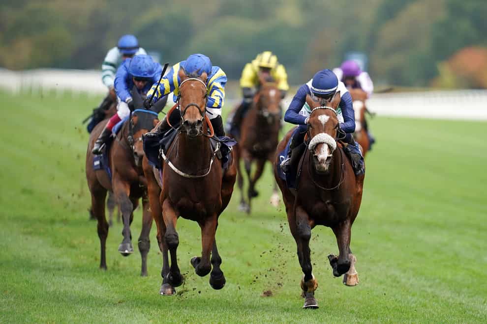 Trueshan ridden by Hollie Doyle (left) wins the Qipco British Champions Long Distance Cup during the QIPCO British Champions Day at Ascot Racecourse, Berkshire. Picture date: Saturday October 15, 2022.