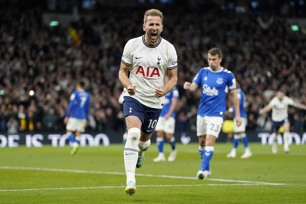 Harry Kane scored his 258th goal for Tottenham in their 2-0 win over Everton (Andrew Matthews/PA)