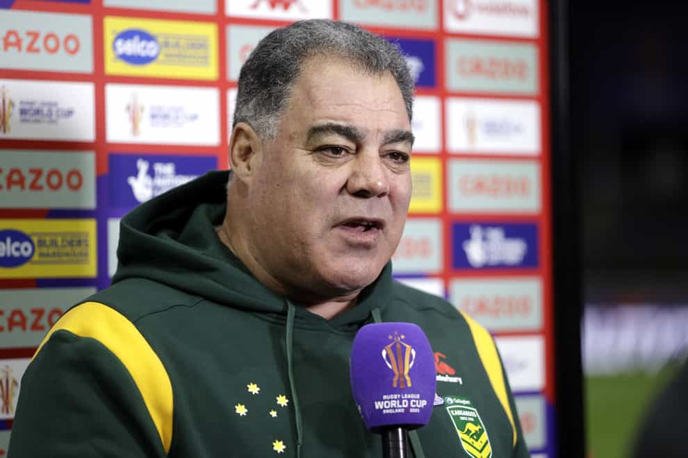 Australian head coach Mal Meninga saw his side begin their title defence with a win (Richard Sellers/PA)