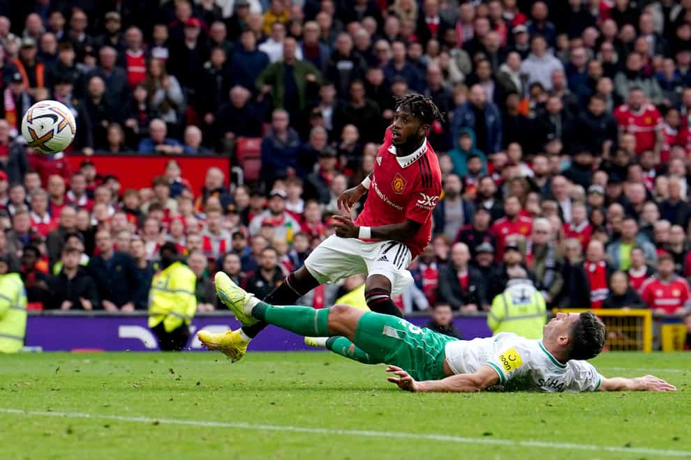 Fred missed a chance for United (Martin Rickett/PA)