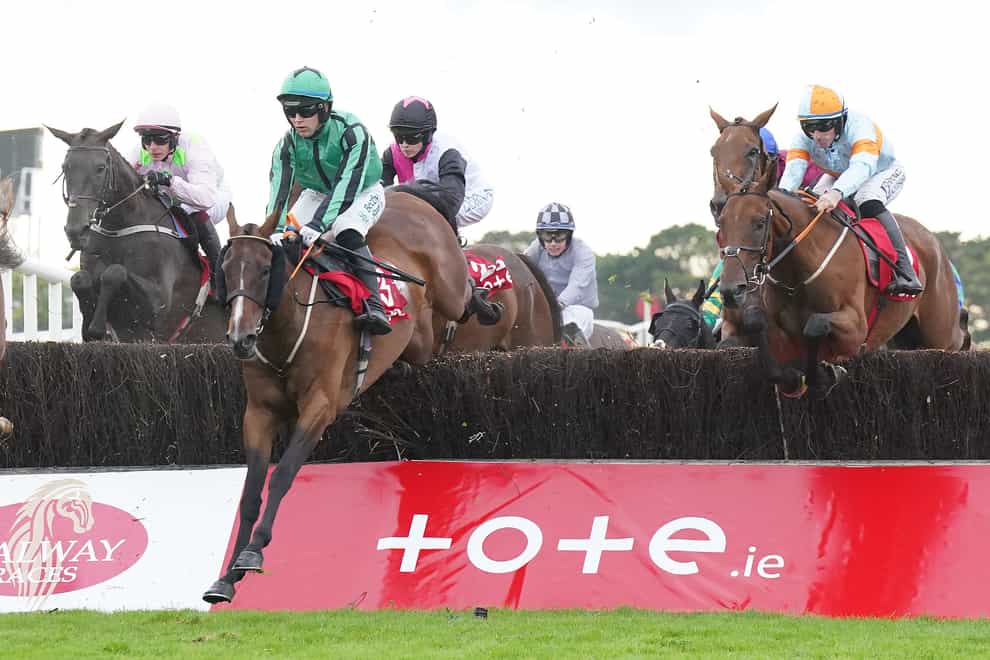 Hewick on his way to victory in the Galway Plate (Niall Carson/PA)