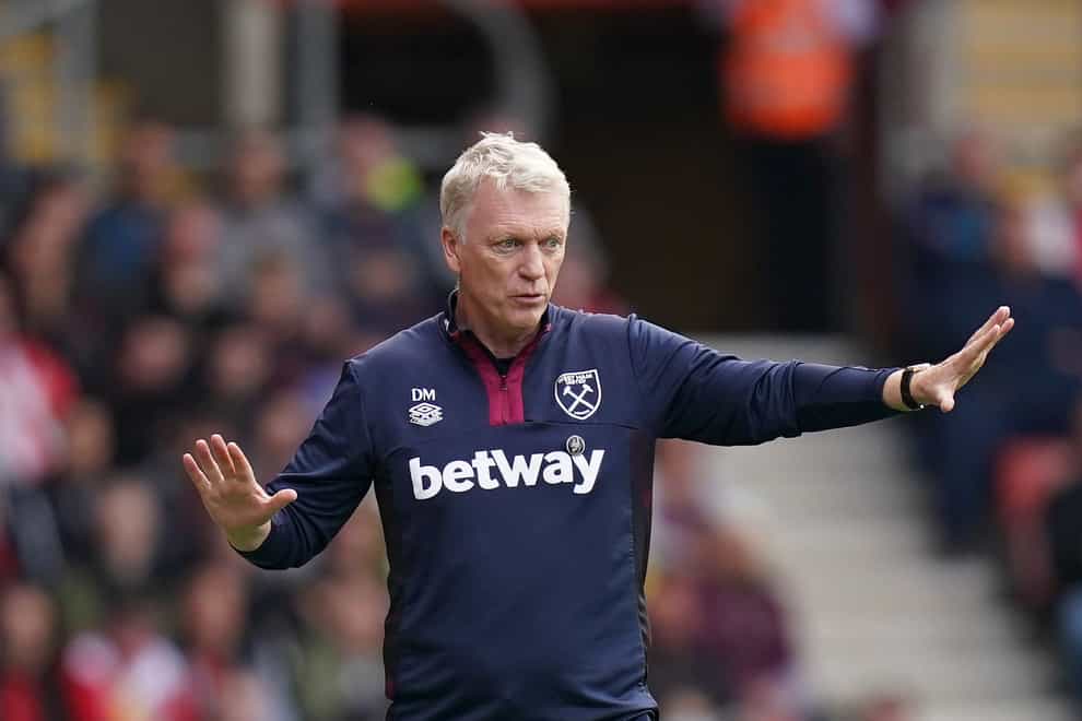 David Moyes was frustrated after West Ham’s draw at Southampton (PA)
