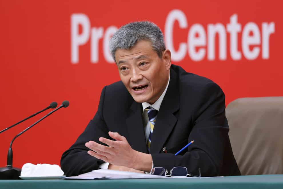 Deputy secretary of the party’s Committee for Discipline and Inspection Xiao Pei (Xinhua via AP)