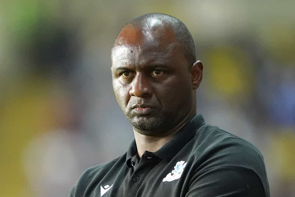 Patrick Vieira believes it is too early to be looking at the Premier League table (Zac Goodwin/PA)
