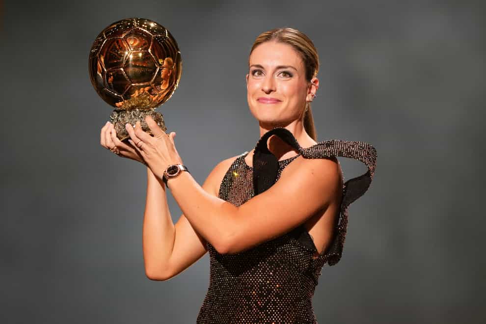 Alexia Putellas won the women’s Ballon d’Or for the second successive year (Francois Mori/AP)