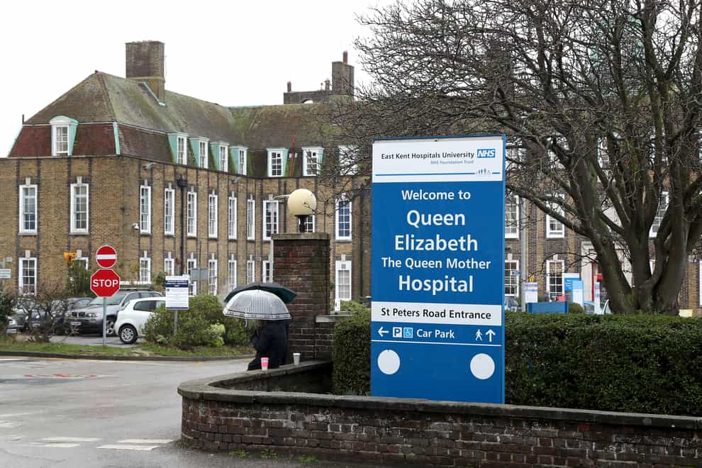 A damning report into the care provided to women and babies by the East Kent Hospitals University NHS Foundation Trust will be published on Wednesday (Gareth Fuller/PA)