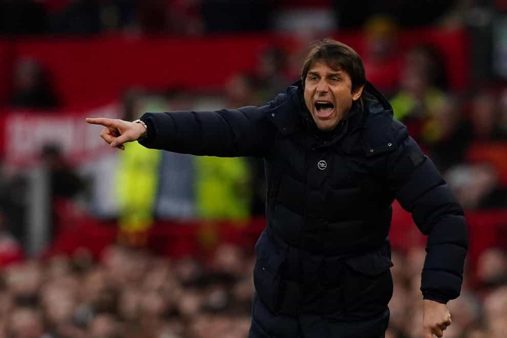 Antonio Conte is excited to see Tottenham test themselves away to Manchester United (Martin Rickett/PA)