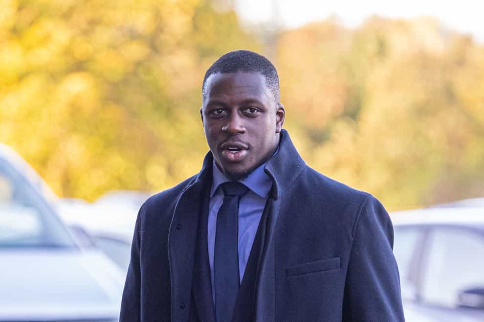 Manchester City footballer Benjamin Mendy arrives at Chester Crown Court (PA)