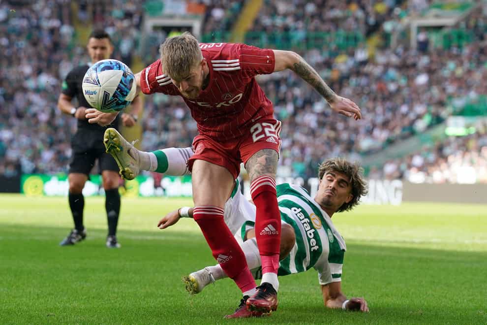 Hayden Coulson scored for Aberdeen (Andrew Milligan/PA)