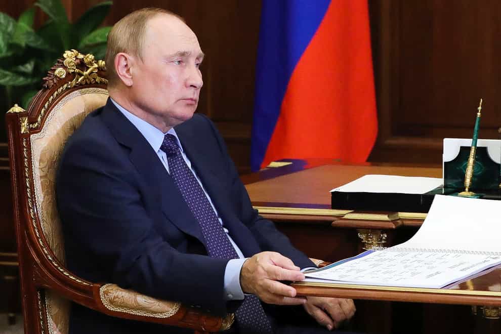 Russian President Vladimir Putin has imposed martial laws in annexed territories (Mikhail Klimentyev, Sputnik, Kremlin Pool Photo via AP)