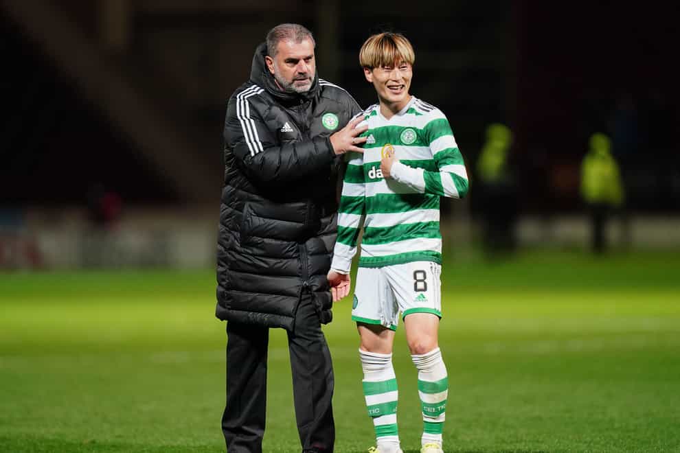 Celtic’s Kyogo Furuhashi earned praise from his manager (Jane Barlow/PA)