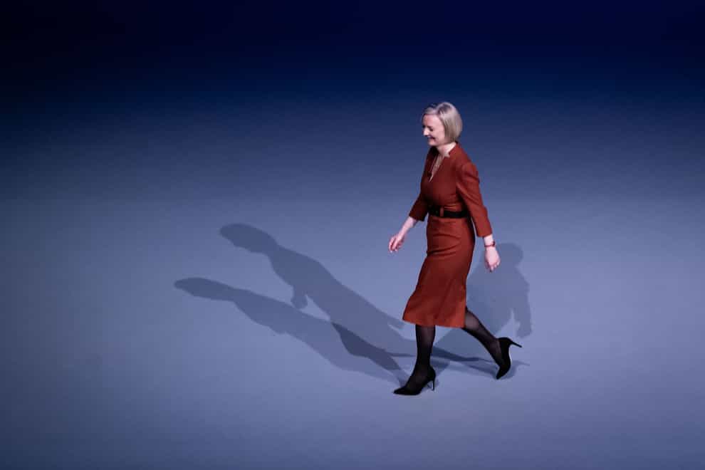 Liz Truss at the Tory party conference (Aaron Chown/PA)