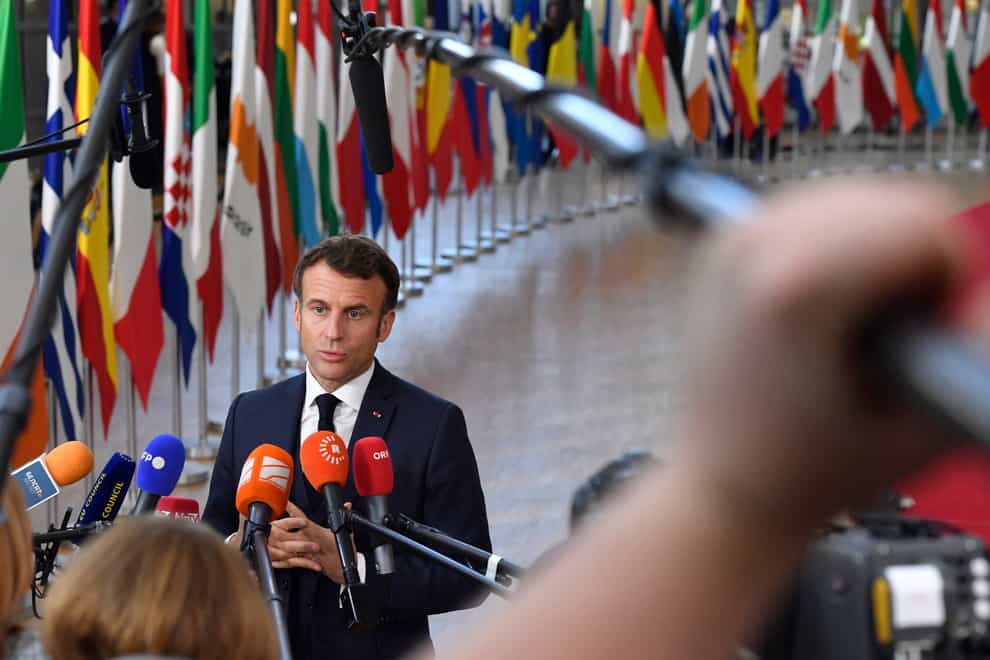 France’s President Emmanuel Macron (Geert Vanden Wijngaert/AP)